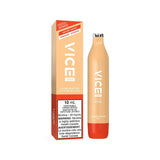 Vice 5500 Rechargeable Disposable Vape - Lychee Peach Ice - Sleek design, up to 5500 puffs, 1000mAh battery, 10ml/20mg e-liquid capacity, USB-C rechargeable, mesh coil - Vape Cave
