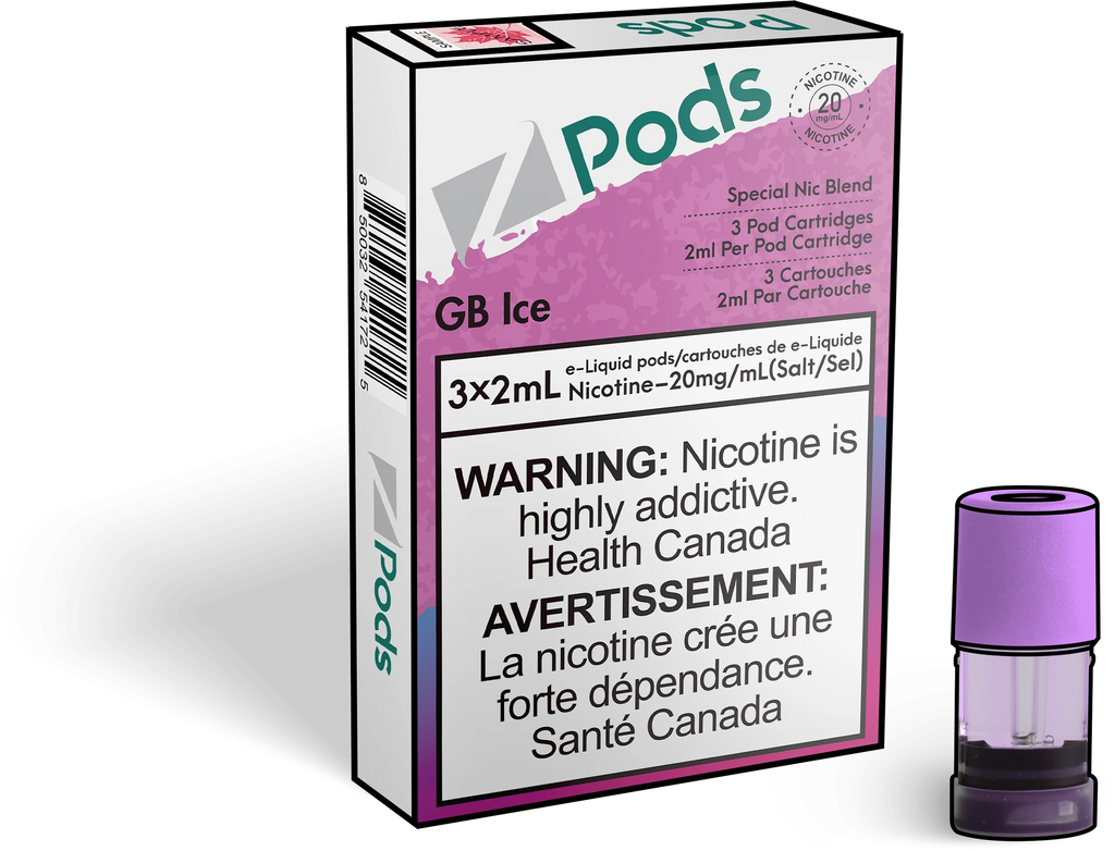 GB Ice - Z Pods - Premium Stlth Compatible Pods - Wide Range of Flavors - Vape Cave