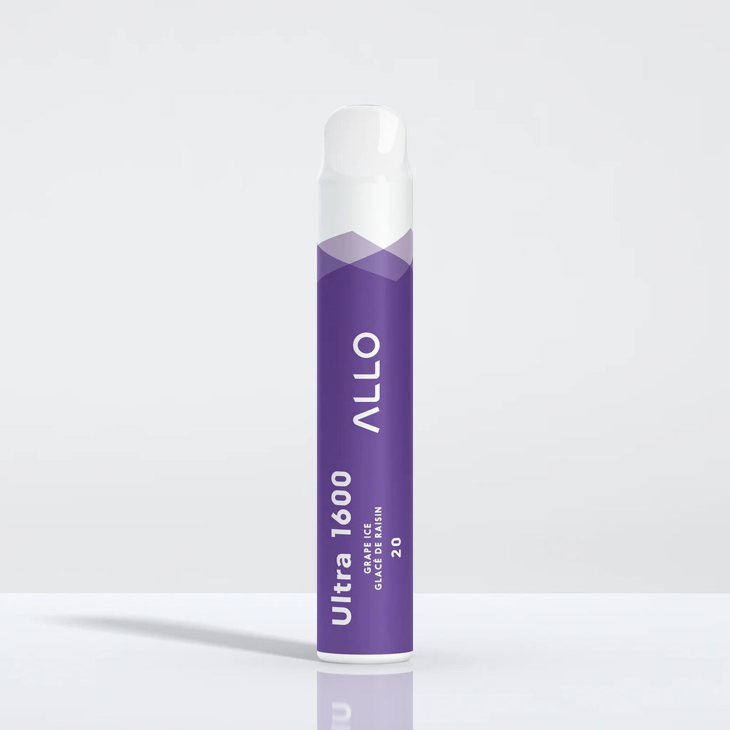 Grape Ice - Allo Ultra 1600 Disposable Vape - Sleek design, up to 1600 puffs, 6.8mL liquid capacity, 1000mAh battery - Vape Cave