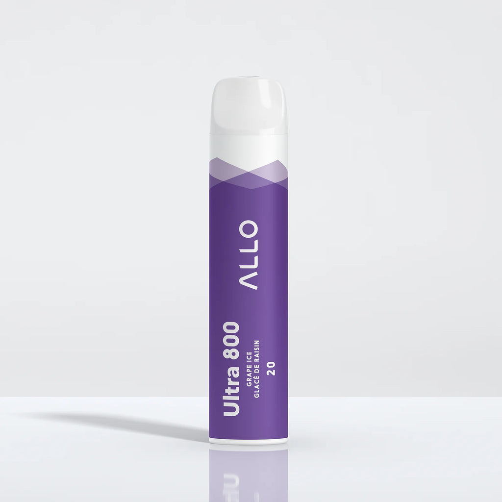Grape Ice - Allo Ultra 800 Disposable Vape - Sleek design, 800+ puffs, 3.8mL juice capacity, 550mAh battery - Vape Cave