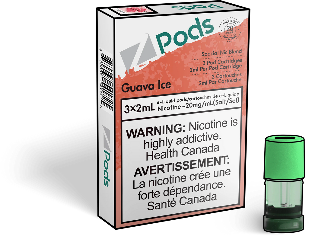 Guava Ice - Z Pods - Premium Stlth Compatible Pods - Wide Range of Flavors - Vape Cave
