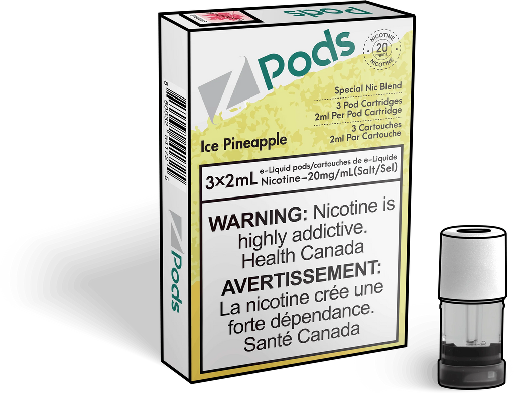 Ice Pineapple - Z Pods - Premium Stlth Compatible Pods - Wide Range of Flavors - Vape Cave