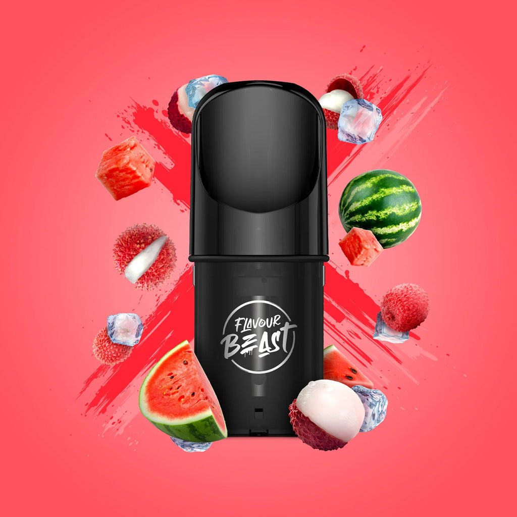 Lit Lychee Watermelon Iced - Flavour Beast Pods - STLTH Compatible Vape Pods - Vape Cave