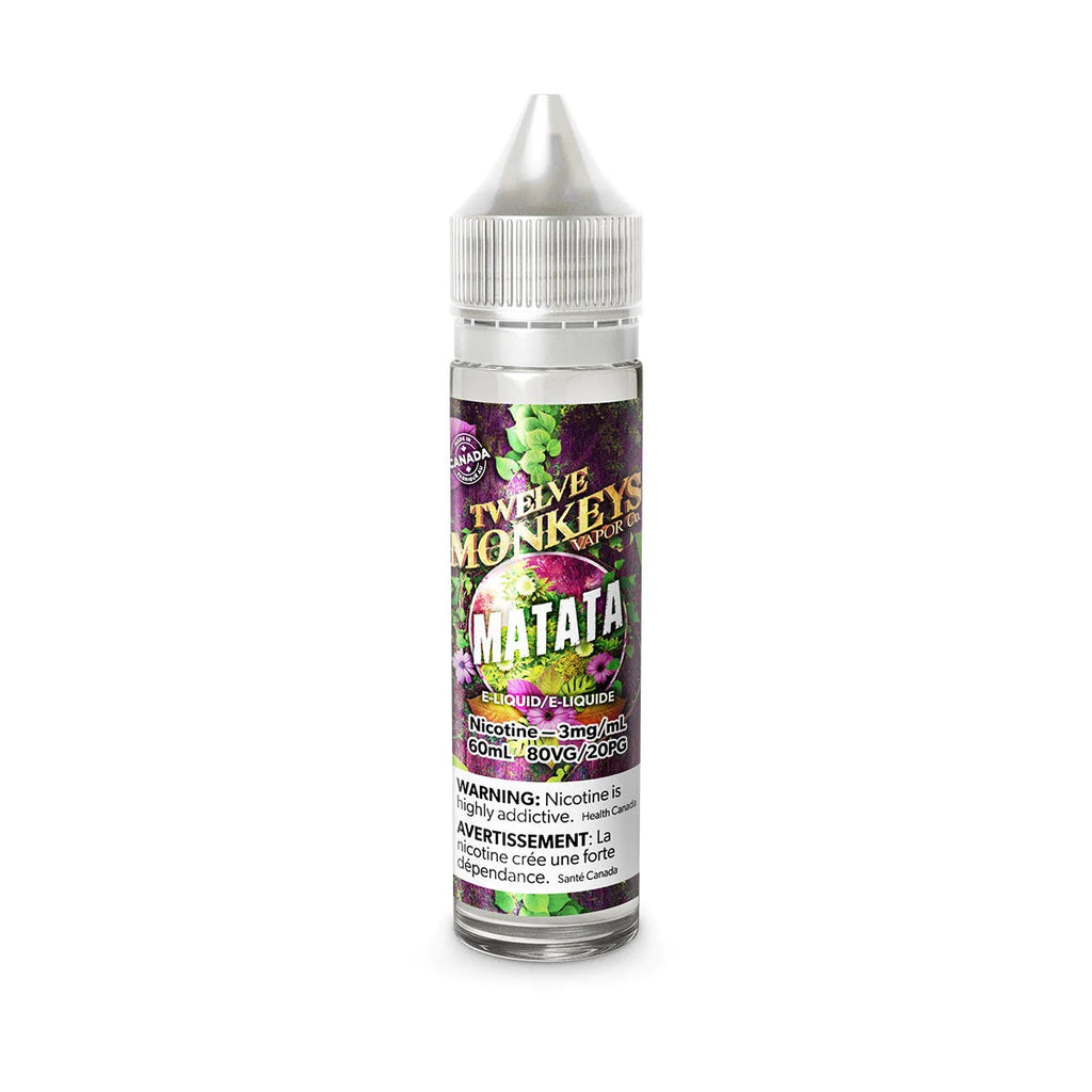 Matata - 12 Monkeys Oasis Collection Freebase E-Liquid - Exotic and Refreshing Fruits Vape Juice - 60ml - Vape Cave