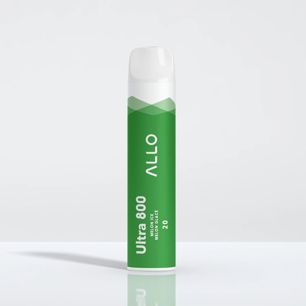 Melon Ice - Allo Ultra 800 Disposable Vape - Sleek design, 800+ puffs, 3.8mL juice capacity, 550mAh battery - Vape Cave