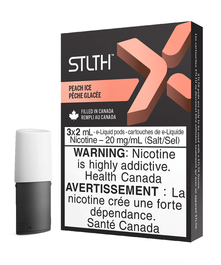 Peach Ice - Stlth X Pods - Premium Vape Pods with Intensified Flavour and Enhanced Airflow - Vape Cave
