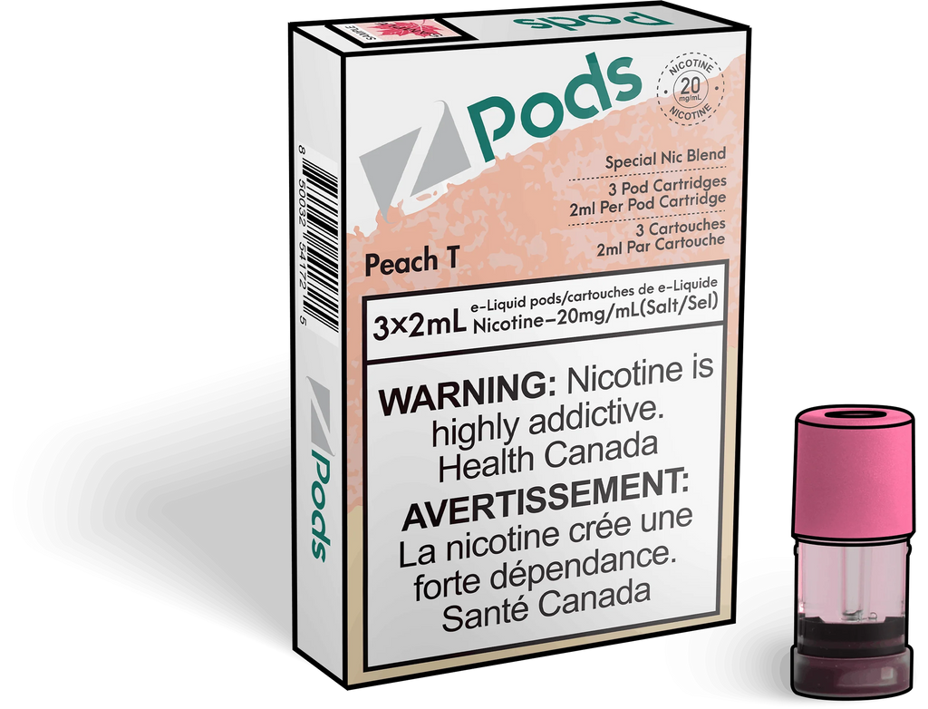 Peach T - Z Pods - Premium Stlth Compatible Pods - Wide Range of Flavors - Vape Cave