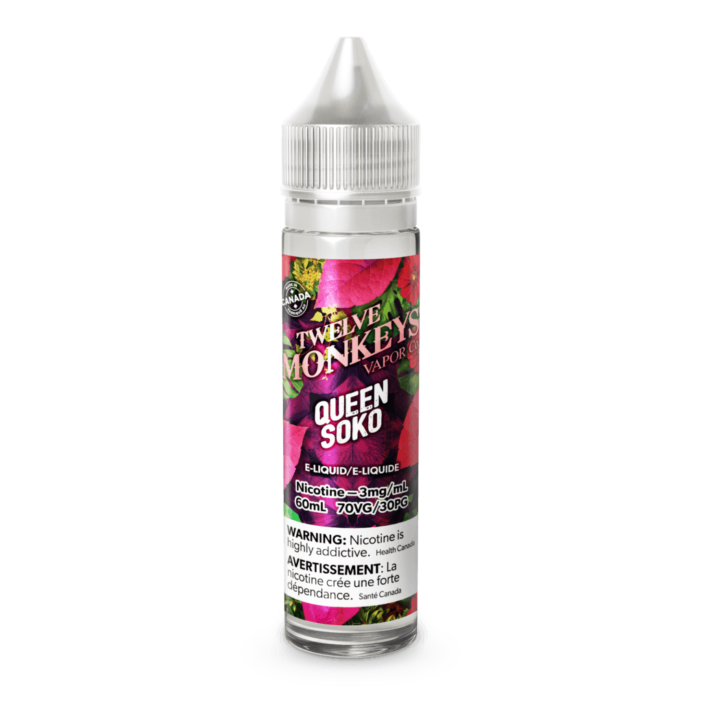 Queen Soko - 12 Monkeys Oasis Collection Freebase E-Liquid - Exotic and Refreshing Fruits Vape Juice - 60ml - Vape Cave