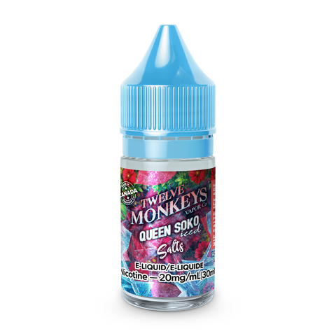 Queen Soko - Twelve Monkeys Ice Age Salts - Refreshing Exotic Fruit Flavors with Cool Sensation - 30mL E-Liquid - Vape Cave