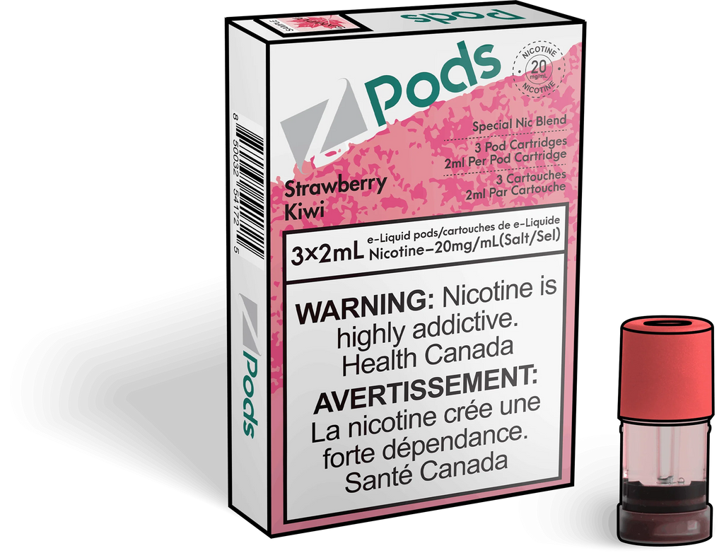Strawberry Kiwi - Z Pods - Premium Stlth Compatible Pods - Wide Range of Flavors - Vape Cave
